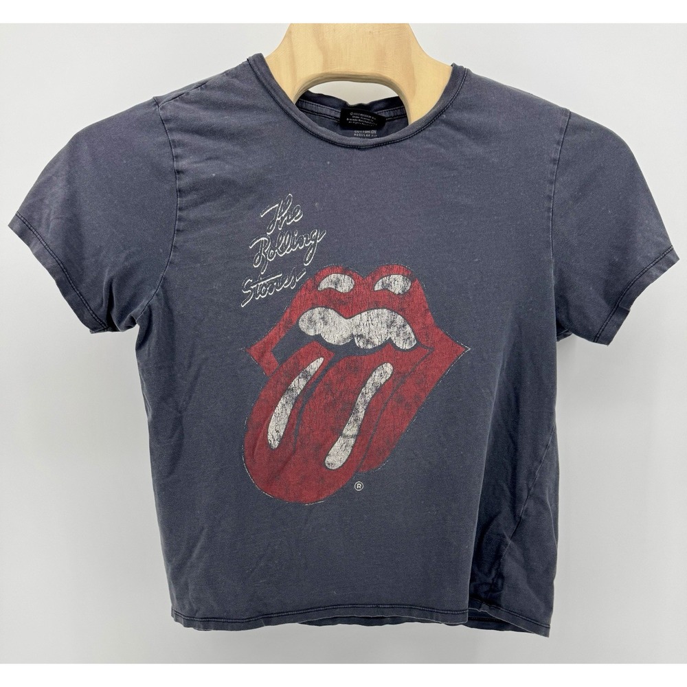 The Rolling Stones Classic Tongue Graphic T-Shirt Size L Distressed Thrashed